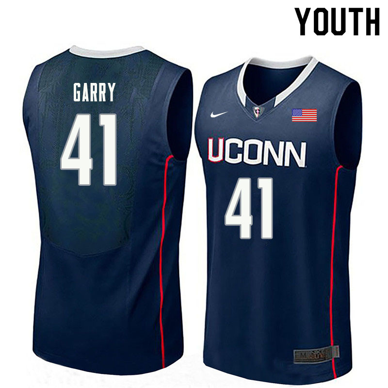 Youth #41 Matt Garry Uconn Huskies College Basketball Jerseys Sale-Navy - Click Image to Close